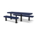 Black & Blue Wabash Valley Designer Traditional Metal Picnic Table with ADA Seat