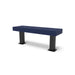 Black & Blue Wabash Valley Designer Traditional Steel Backless Bench With Surface Mount
