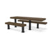 Black & Brown Wabash Valley Designer Diamond Metal Picnic Table with ADA Seat