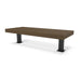 Black & Brown Wabash Valley Designer Diamond Steel Backless Bench With Surface Mount Double Wide