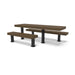 Black & Brown Wabash Valley Designer Traditional Metal Picnic Table with ADA Seat