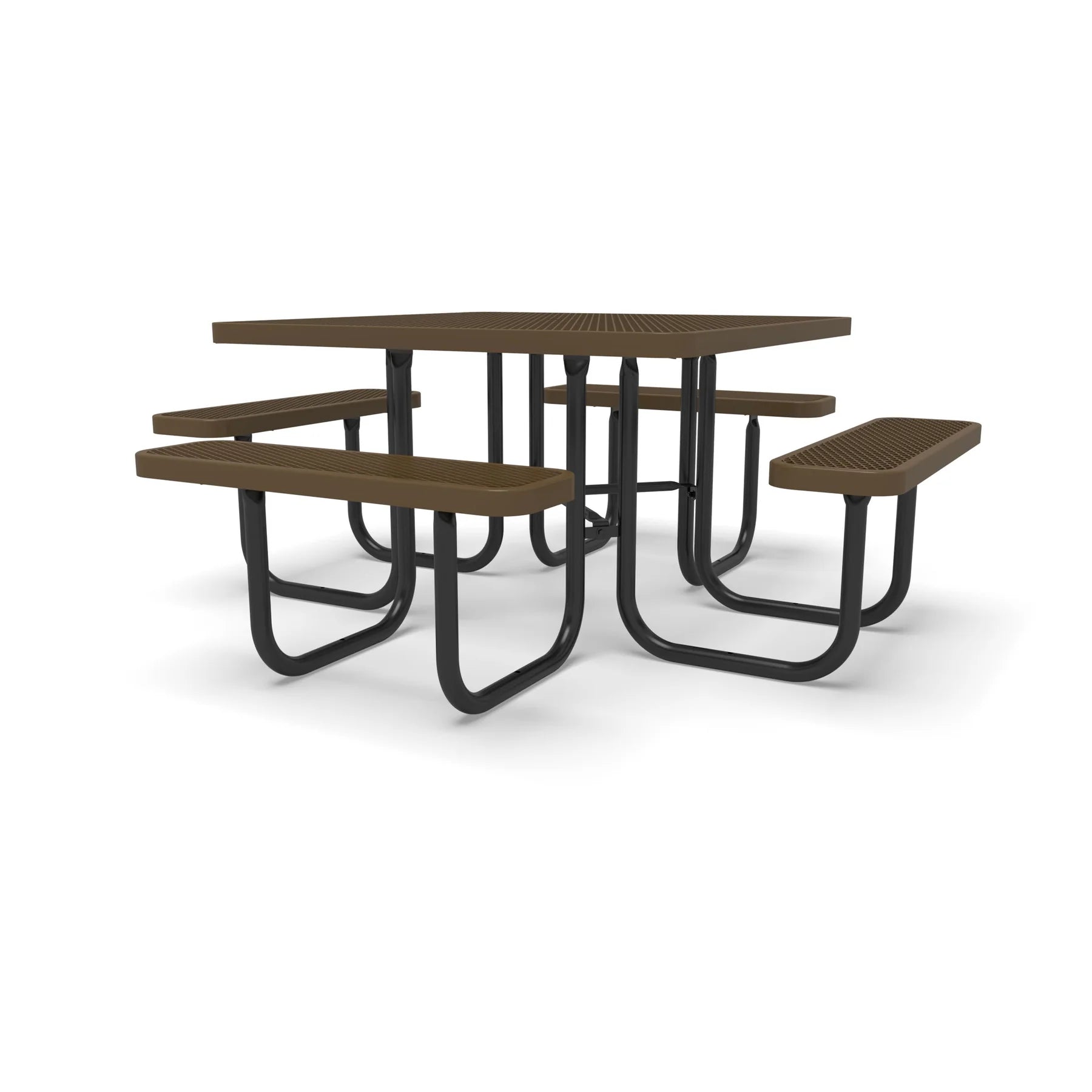 Black & Brown Wabash Valley Signature Square Diamond Metal Portable Picnic Table