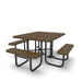 Black & Brown Wabash Valley Signature Square Perforated Metal Portable Picnic Table with ADA Accessible Seating