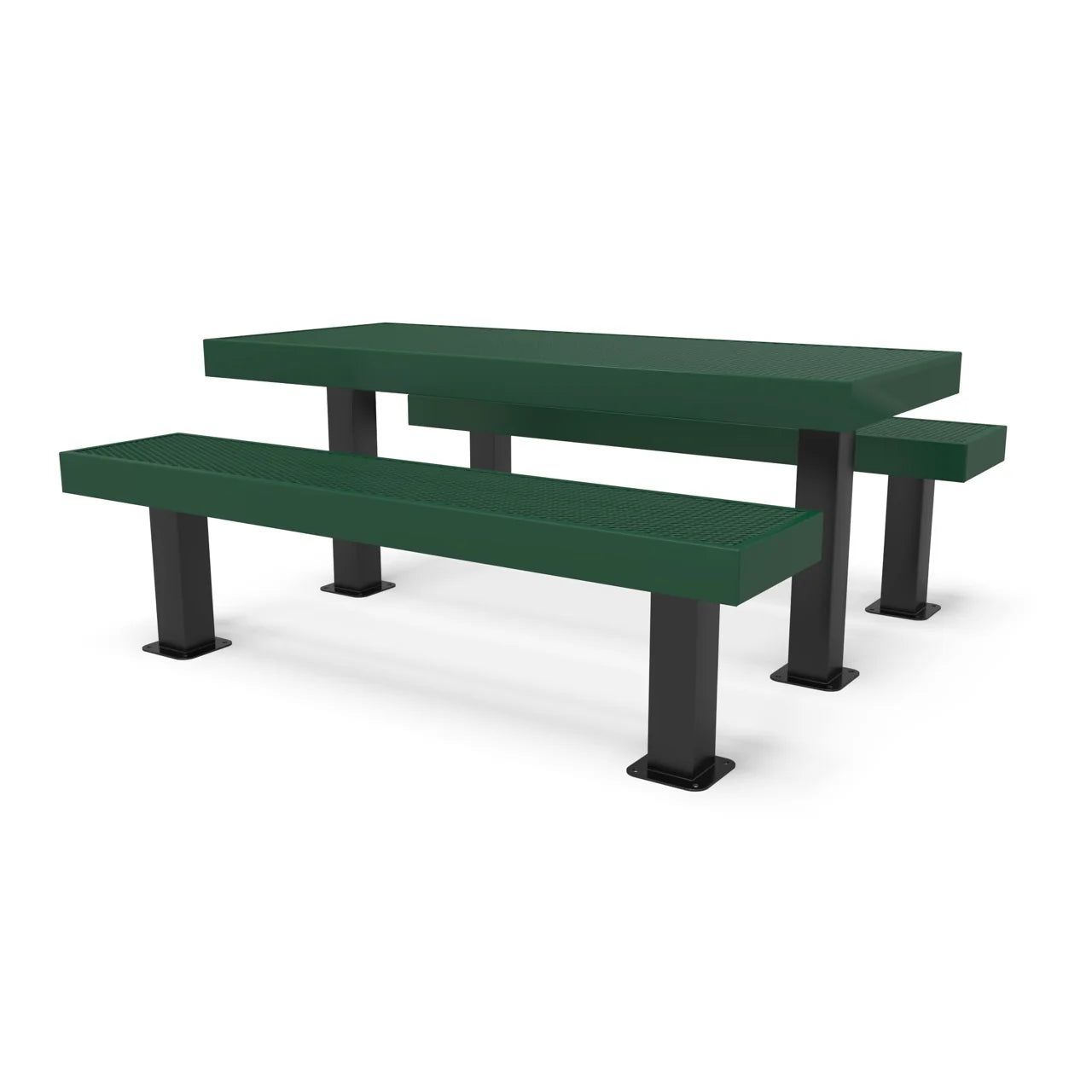 Black & Green Wabash Valley Designer DIamond Metal Picnic Table