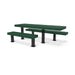 Black & Green Wabash Valley Designer Diamond Metal Picnic Table with ADA Seat