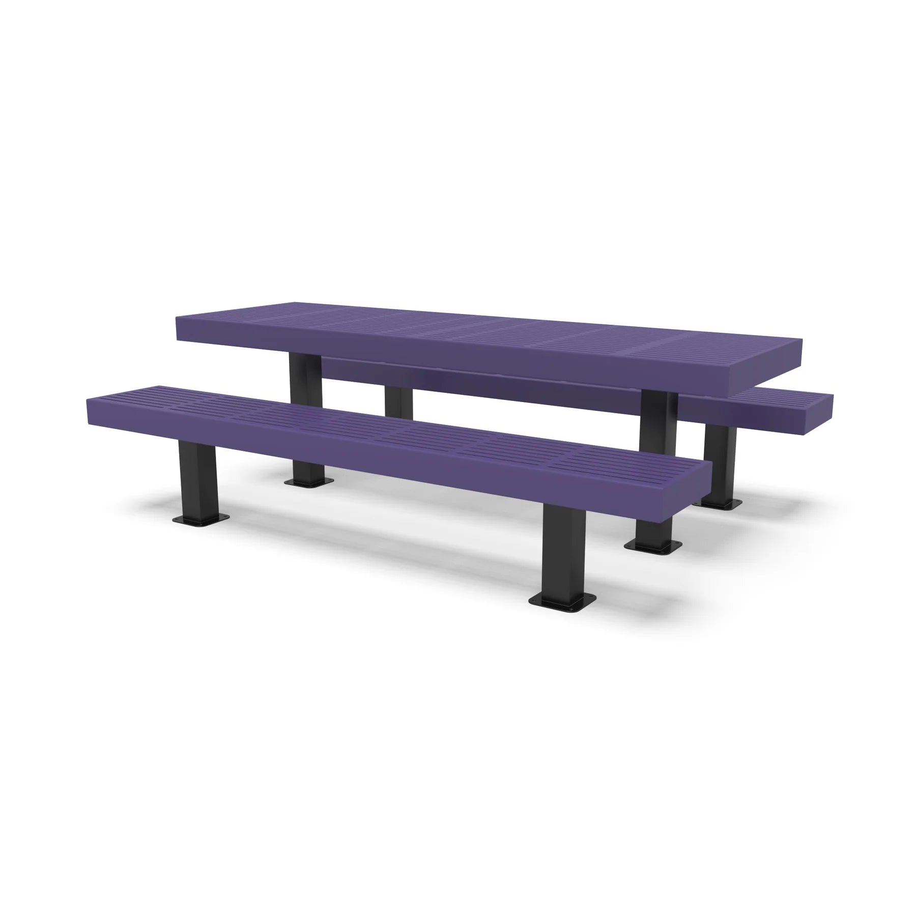 Black & Purple Wabash Valley Designer Traditional Metal Picnic Table
