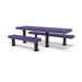 Black & Purple Wabash Valley Designer Traditional Metal Picnic Table with ADA Seat