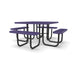 Black & Purple Wabash Valley Signature Square Diamond Metal Portable Picnic Table