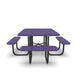 Black & Purple Wabash Valley Signature Square Perforated Metal Portable Picnic Table with ADA Accessible Seating