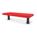 Black & Red Wabash Valley Designer Diamond Steel Backless Bench With Surface Mount Double Wide