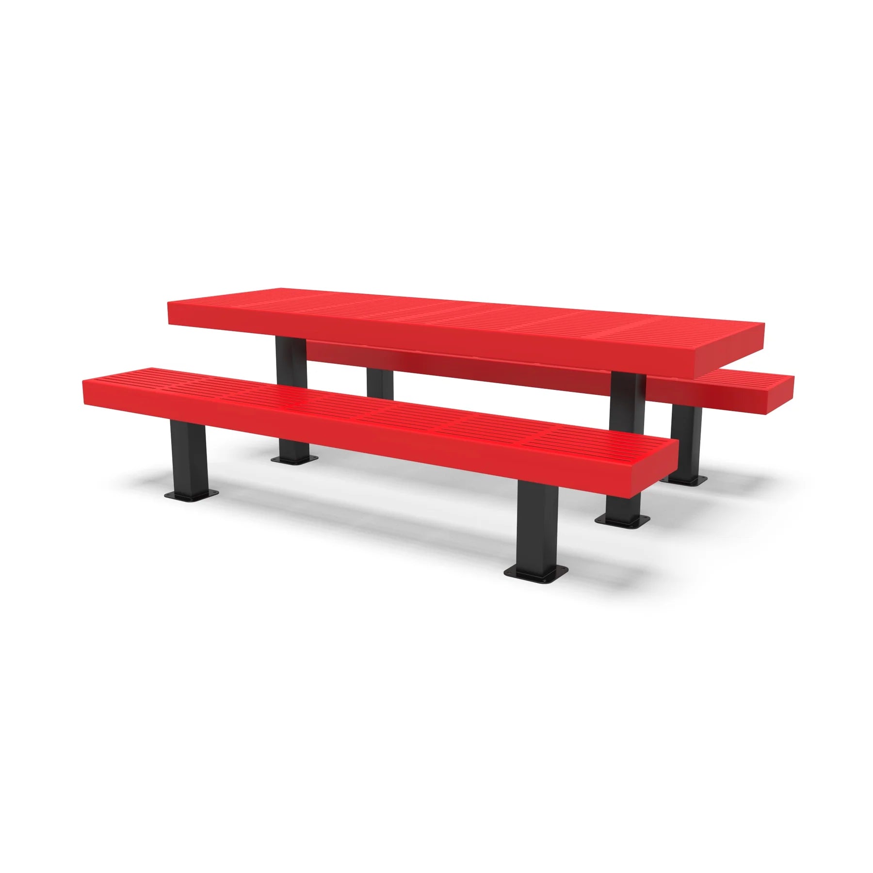 Black & Red Wabash Valley Designer Traditional Metal Picnic Table