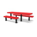 Black & Red Wabash Valley Designer Traditional Metal Picnic Table with ADA Seat
