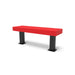 Black & Red Wabash Valley Designer Traditional Steel Backless Bench With Surface Mount