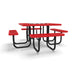 Black & Red Wabash Valley Signature Square Diamond Metal Portable Picnic Table with Chessboard Top