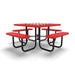 Black & Red Wabash Valley Signature Square Perforated Metal Portable Picnic Table with Chessboard Top