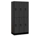 Black Salsbury 6-Door 2 Tier Designer Wood Locker Side Panel