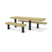 Black & Sand Wabash Valley Designer Diamond Metal Picnic Table with ADA Seat