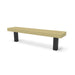 Black & Sand Wabash Valley Designer Diamond Steel Backless Bench With Inground Mount