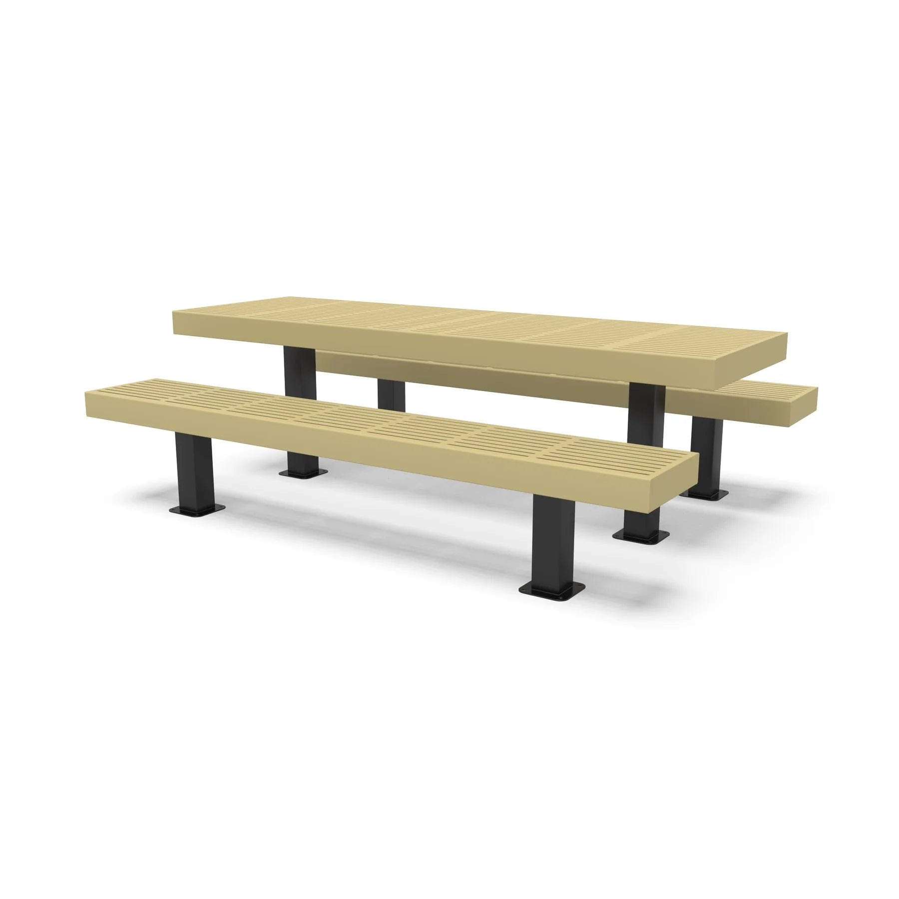Black & Sand Wabash Valley Designer Traditional Metal Picnic Table