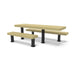 Black & Sand Wabash Valley Designer Traditional Metal Picnic Table with ADA Seat