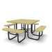 Black & Sand Wabash Valley Signature Square Perforated Metal Portable Picnic Table