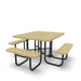 Black & Sand Wabash Valley Signature Square Perforated Metal Portable Picnic Table with ADA Accessible Seating