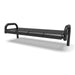 Black Wabash Valley Contemporary Perforated Steel Backless Bench with Inground Mount Studio Image