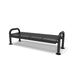 Black Wabash Valley Contemporary Perforated Steel Backless Bench with Surface Mount Studio Image