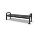 Black Wabash Valley Contemporary Ribbed Steel Backless Bench with Surface Mount Studio Image