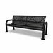 Black Wabash Valley Contemporary Ribbed Steel Bench Surface Mount Studio Image