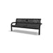 Black Wabash Valley Contemporary Ribbed steel Memorial Bench with Inground Mount studio image