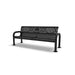 Black Wabash Valley Contemporary Ribbed steel Memorial Bench with Surface Mount studio image
