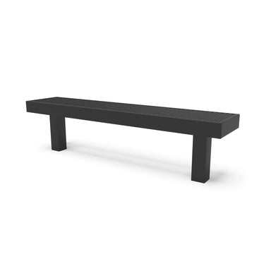 Black Wabash Valley Designer Diamond Steel Backless Bench With Inground Mount