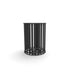 Black Wabash Valley Signature Slatted Commercial Trash Receptacle