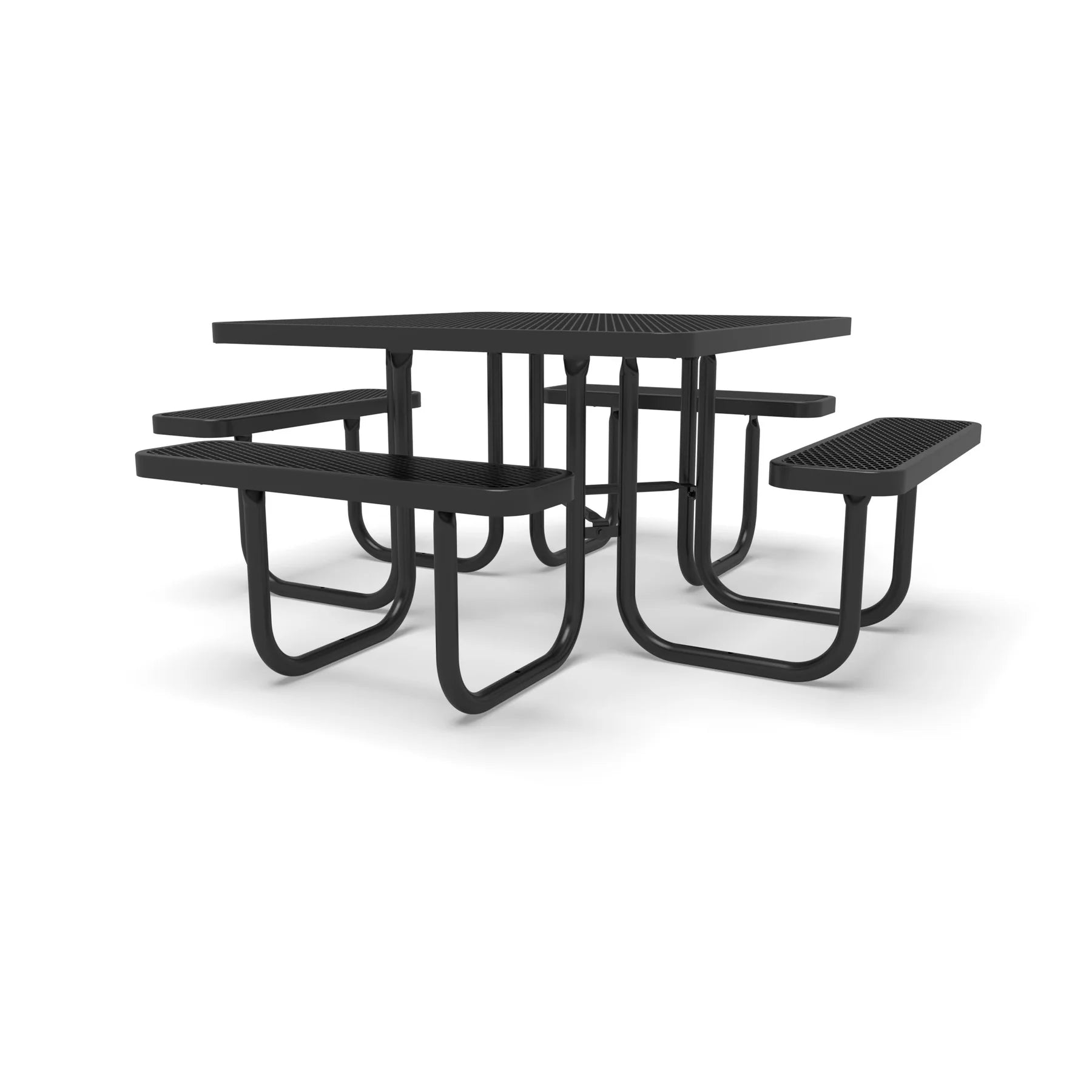 Black Wabash Valley Signature Square Diamond Metal Portable Picnic Table