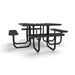 Black Wabash Valley Signature Square Diamond Metal Portable Picnic Table with Chessboard Top