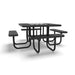 Black Wabash Valley Signature Square Perforated Metal Portable Picnic Table with Chessboard Top