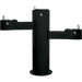 Black Willoughby Triple Height Drinking Fountain Front Approach Studio Image