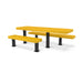Black & Yellow Wabash Valley Designer Diamond Metal Picnic Table with ADA Seat