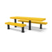 Black & Yellow Wabash Valley Designer Traditional Metal Picnic Table with ADA Seat