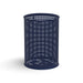 Blue Wabash Valley 55 Gal. Commercial Trash Receptacle, perforated body, plastisol coated, model LR355P, large outdoor trash can