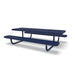 Blue Wabash Valley Children's Signature Perforated Metal Portable Picnic Table in plastisol-coated steel, a kids table with benches