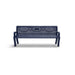 Blue Wabash Valley Estate Ribbed Memorial Bench, bench plaque mounted at the factory, engraving not included