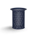 Blue Wabash Valley Flared Commercial Trash Receptacle, Diamond, plastisol coated steel with a flared top, model FR400D, beach trash can