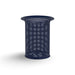 Blue Wabash Valley Flared Commercial Trash Receptacle, Perforated, plastisol coated steel with a flared top, model FR400P, stadium trash can
