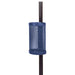 Blue Wabash Valley Pole-Mount Trash Receptacle, 10 gallon diamond expanded metal basket on a pole bracket, plastisol coated, model LR360D, small outdoor trash can