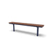 Blue Wabash Valley Rinnova Recycled Plastic Backless Bench with Cedar planks, Inground mount, plastic outdoor bench