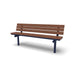 Blue Wabash Valley Rinnova Recycled Plastic Bench with Cedar planks, Inground mount, public benches