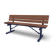Blue Wabash Valley Rinnova Recycled Plastic Bench with Cedar planks, Portable braced legs, recycled plastic bench