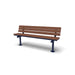 Blue Wabash Valley Rinnova Recycled Plastic Bench with Cedar planks, Surface Mount base plates, commercial outdoor benches